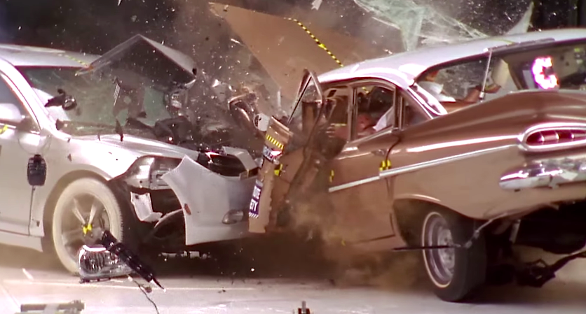 1959 Chevrolet Bel Air vs. 2009 Chevrolet Malibu IIHS crash test