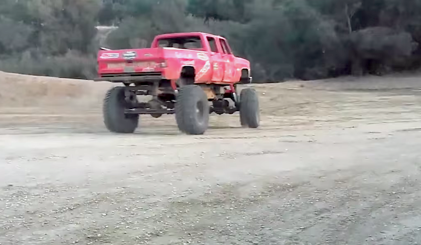 Chevy Monster Truck Donut Fail