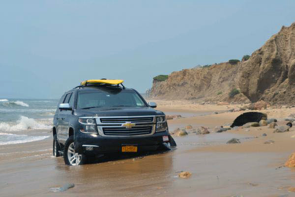 Chevy Tahoe in the Ocean