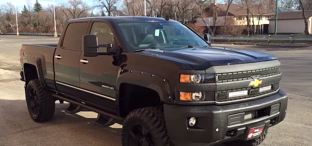 None more black: Check out this lifted Silverado 2500HD ...